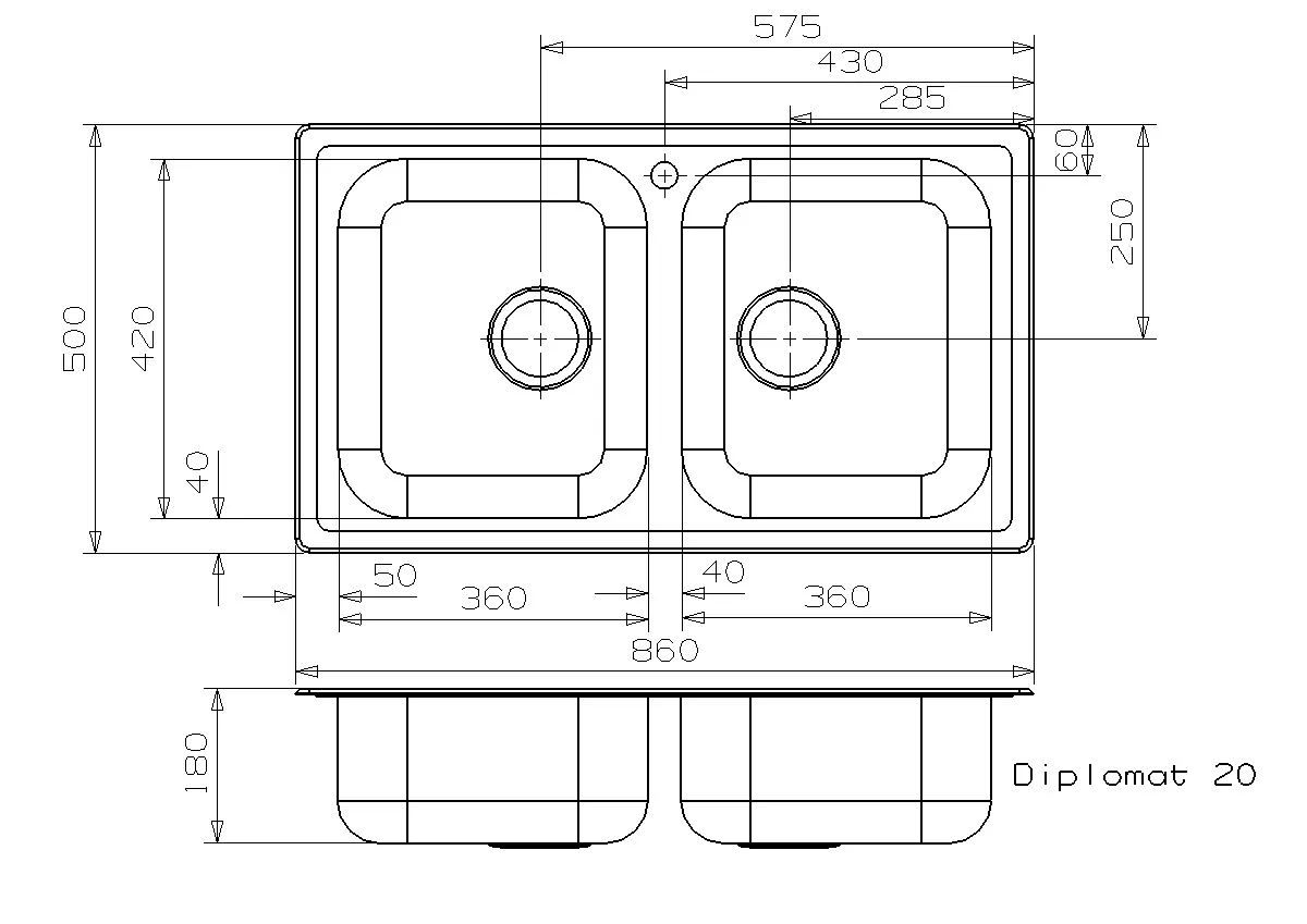 Кухонная мойка Reginox Diplomat 20 в Москве и Московской области от магазина Ammina